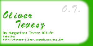 oliver tevesz business card