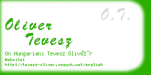 oliver tevesz business card